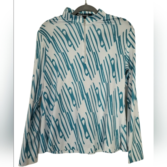 jamie sadock Tops - Simplicite By Jamie Sadock Womens Golf Long Sleeve Quarter Zip Size M